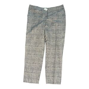 Boden Women’s Bistro Capri Pants Gray Silver Metallic Jacquard - Size  10L